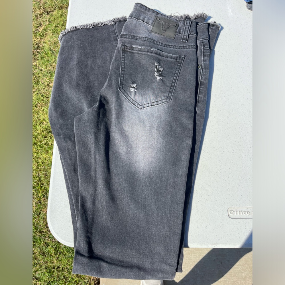 Lucky&Blessed Mid Rise Mega Flare Black Jeans, Size 4